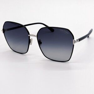 NEW TOM FORD SUNGLASSES CLAUDIA-02 TF839 01D POLARIZED WOMEN BLACK FT0839/S 01D